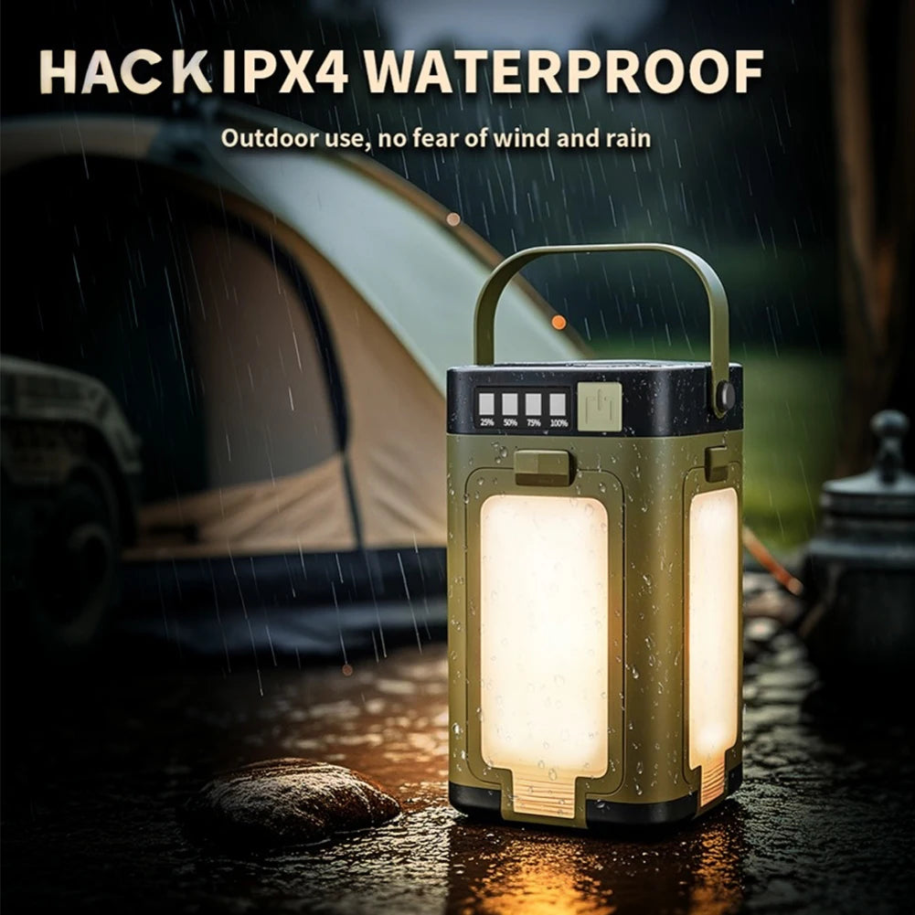 Foldable Camping Light Power Bank Solar Camping Lantern Portable Flashlight LED Tent Light for Camping Hiking Fishing