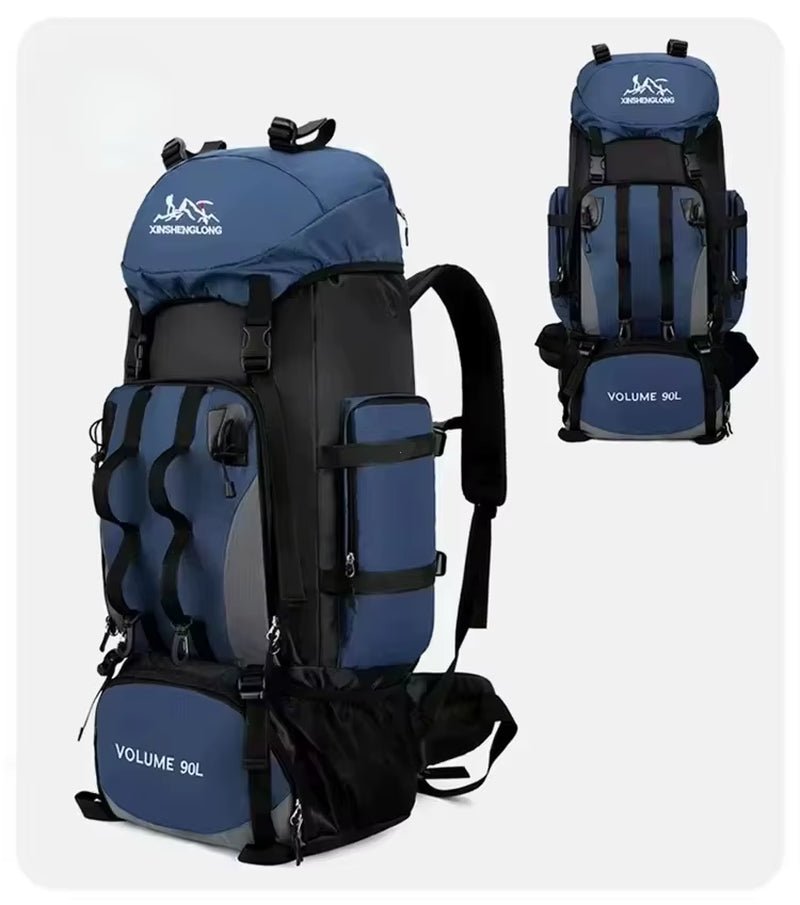 90L Waterproof Hiking Camping Backpack Trekking Bag Rucksack Large Capacity Travel Outdoor Sports Bags Camping Equipments