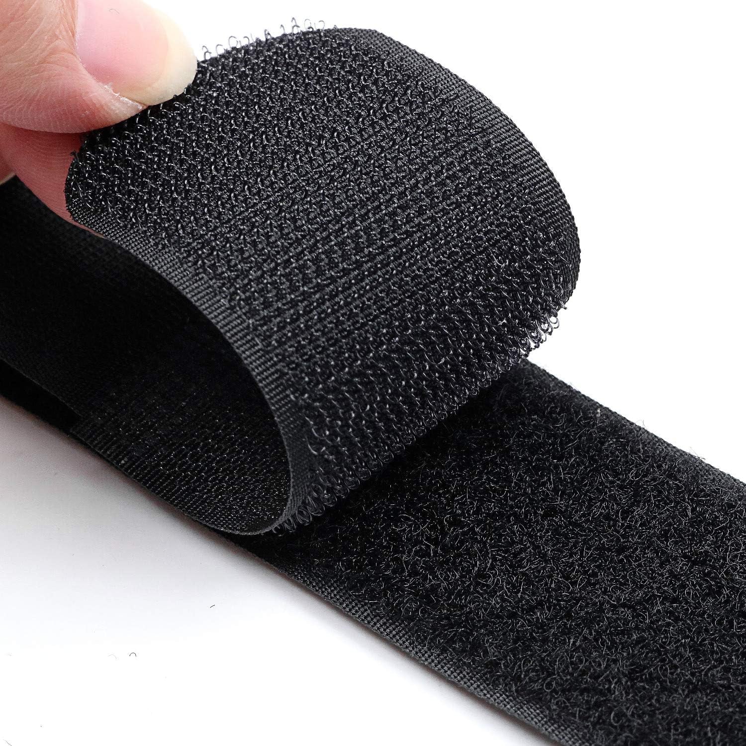 Reusable Cinch Straps 2" X 40" (Usable Length Is 34") - 6 Pack, Multipurpose Strong Gripping, Quality Hook and Loop Securing Straps (Black)