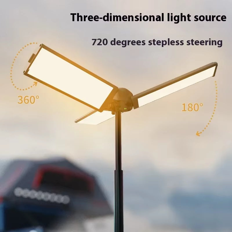 Telescopic Camping Lantern 8000Mah Rechargeable Waterproof Flashlights Dimmable Camping Lamp Emergency Camping Hiking Light
