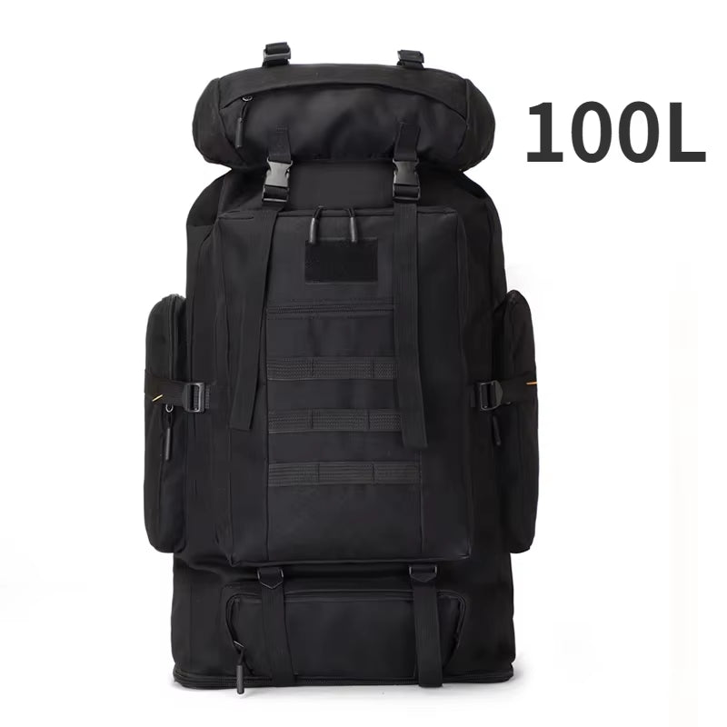 80L/100L Mountaineering Bag Climb Bag Tactical Backpacks Large Backpack Outdoors Hiking Camping Travel Bags