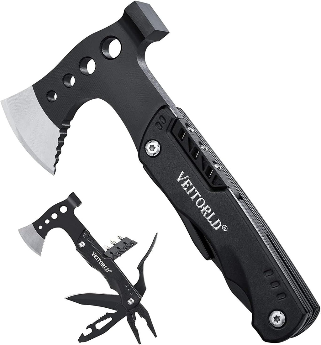 Christmas Stocking Stuffers, Gifts for Men Dad Husband, Unique Anniversary Birthday Gifts Idea for Him, Multitool Axe Hammer Camping Accessories, Cool Hunting Fishing Hiking Presents
