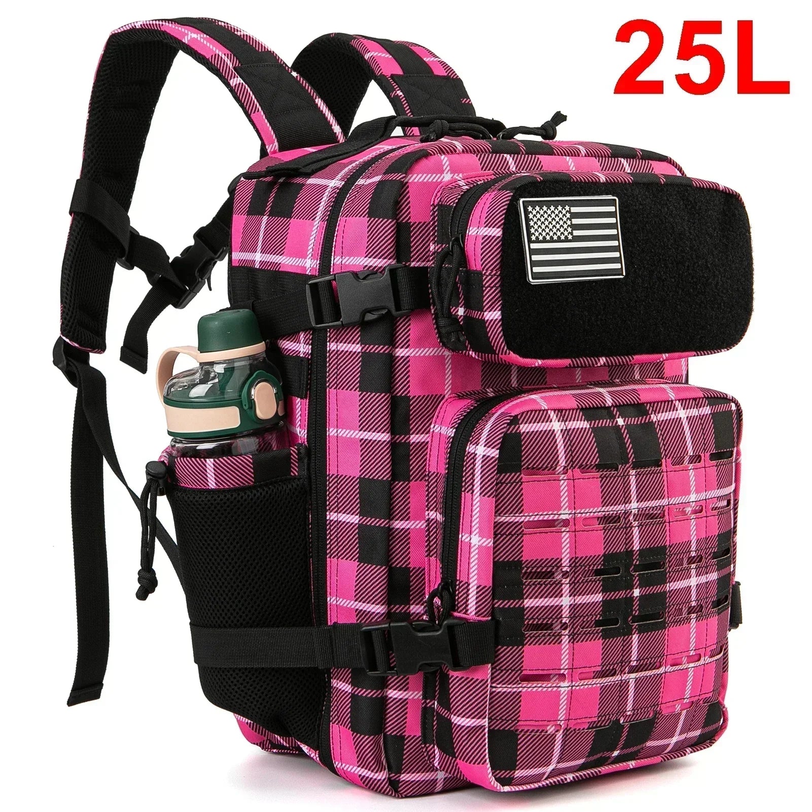 25/45L Women/Men Tactical Backpack School Bag Outdoor Camping Equipment Back Pack Gym Rucksack Treeking with Dual Cup Holder