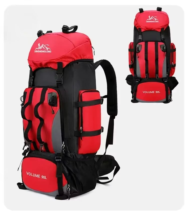 90L Waterproof Hiking Camping Backpack Trekking Bag Rucksack Large Capacity Travel Outdoor Sports Bags Camping Equipments