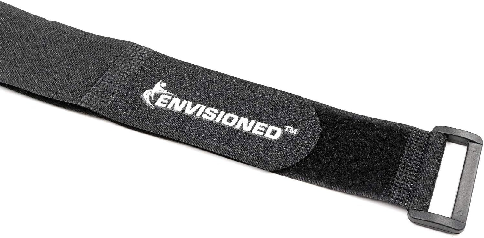 Reusable Cinch Straps 2" X 40" (Usable Length Is 34") - 6 Pack, Multipurpose Strong Gripping, Quality Hook and Loop Securing Straps (Black)