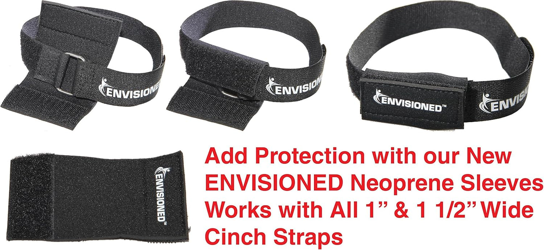 Premium Cinch Straps with Stainless Steel Metal Ring (Buckle), Reusable Durable Hook and Loop, Multipurpose Securing Straps 1" X 30" - 8 Pack plus 2 Bonus Original Cinch Straps