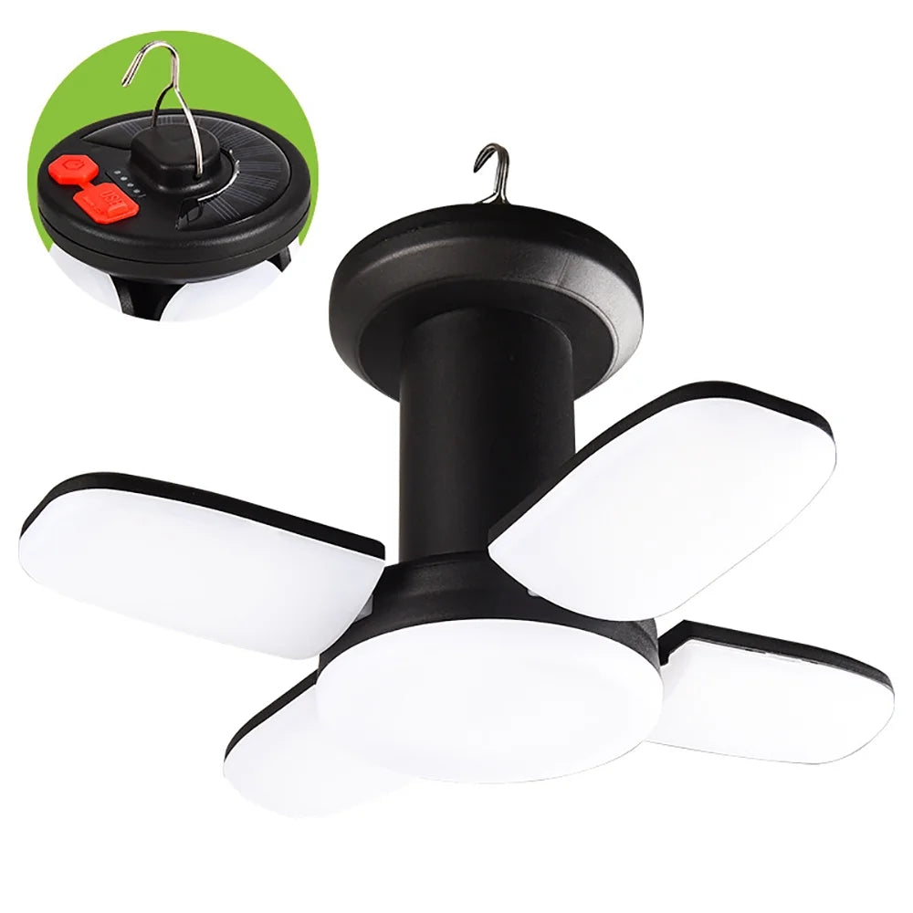 3 in 1 Solar Camping Light with Hook, 2400Mah Rechargeable Camping Lantern, Foldable Camping Light for Outdoors Night Light Camping Tent Light