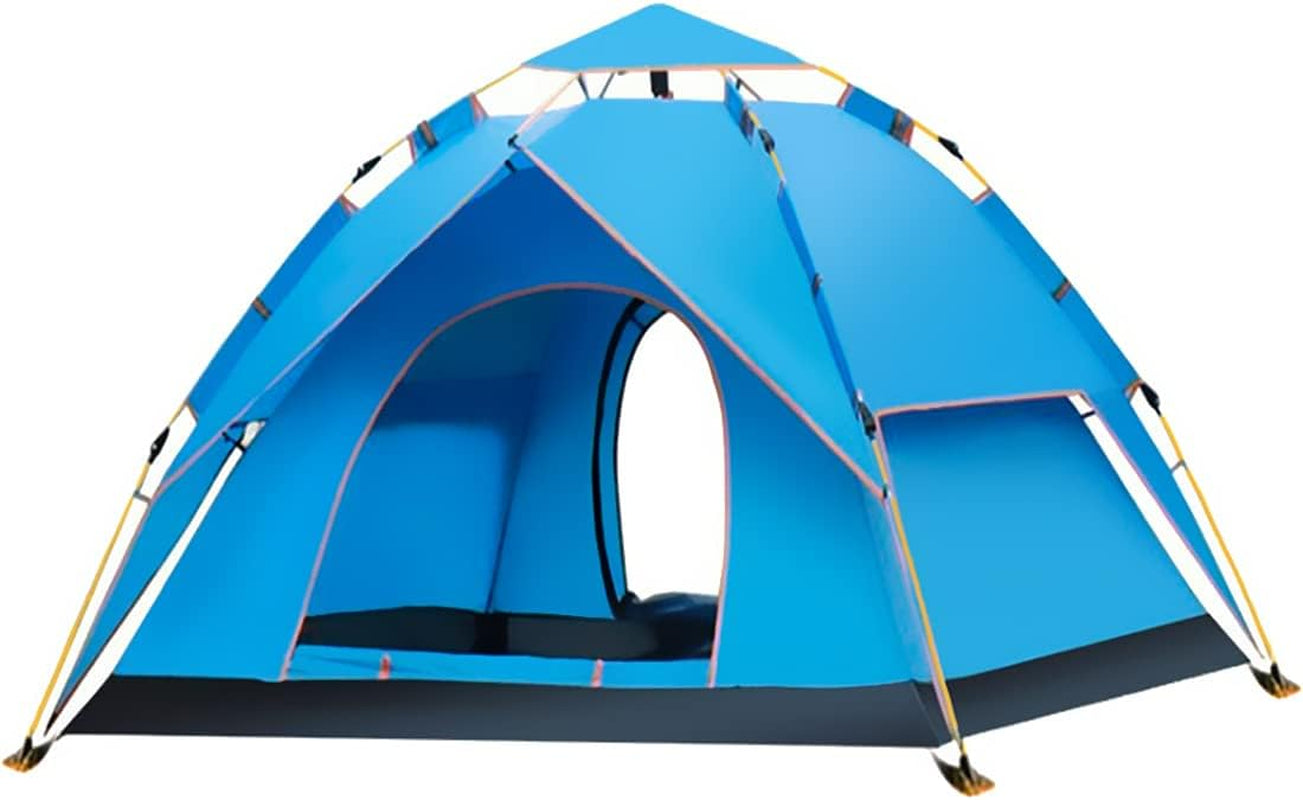 Camping Tent Pop up Tent Waterproof for 2-4 Person, Easy Instant Set up Lightweight & Ventilated, Portable Family Camping Tent for Outdoor Mountaineering Hiking Traveling and Beach with Carry Bag