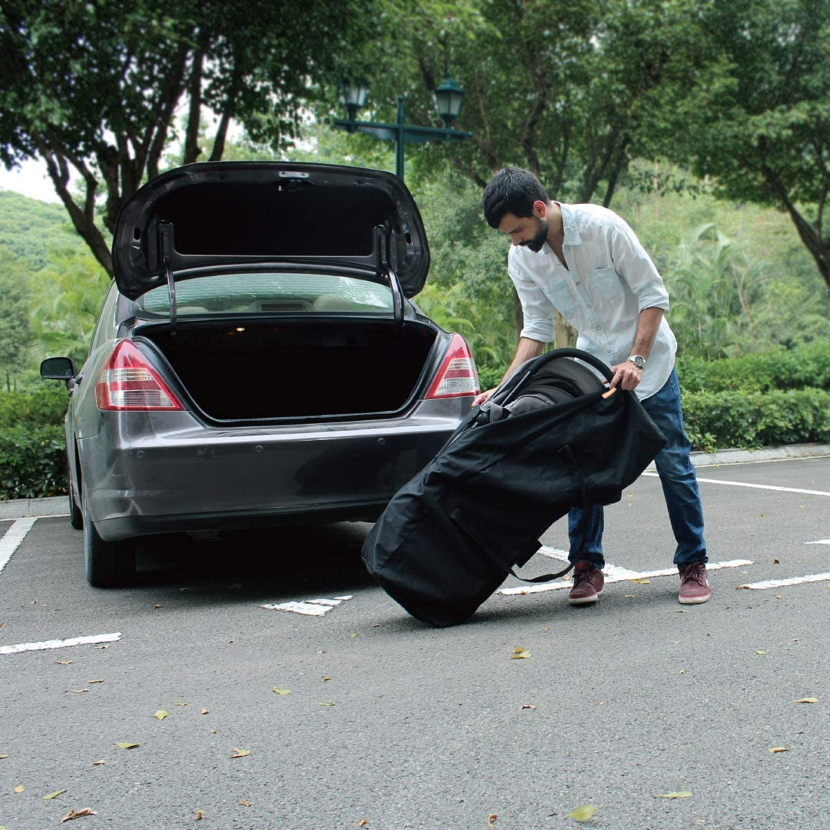 Sports Duffle Bag - Extra Large Travel Duffel Luggage Bag with Upgrade Zipper, Sturdy & Water Resistant, Black (Black 47Inch 2Pack)