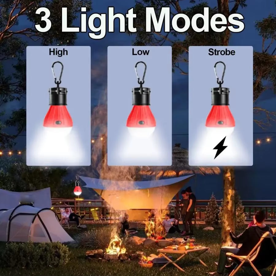 Portable Camping Light Tent Lamp Super Bright Lantern Bulb Emergency Lights Camping Accessories for Backpacking Hiking Camping