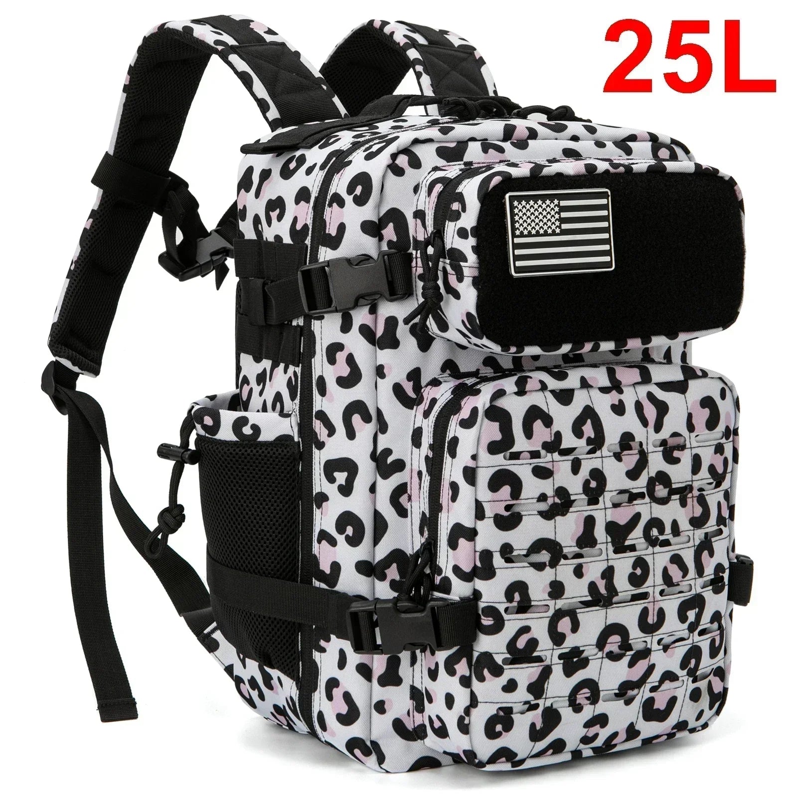 25/45L Women/Men Tactical Backpack School Bag Outdoor Camping Equipment Back Pack Gym Rucksack Treeking with Dual Cup Holder