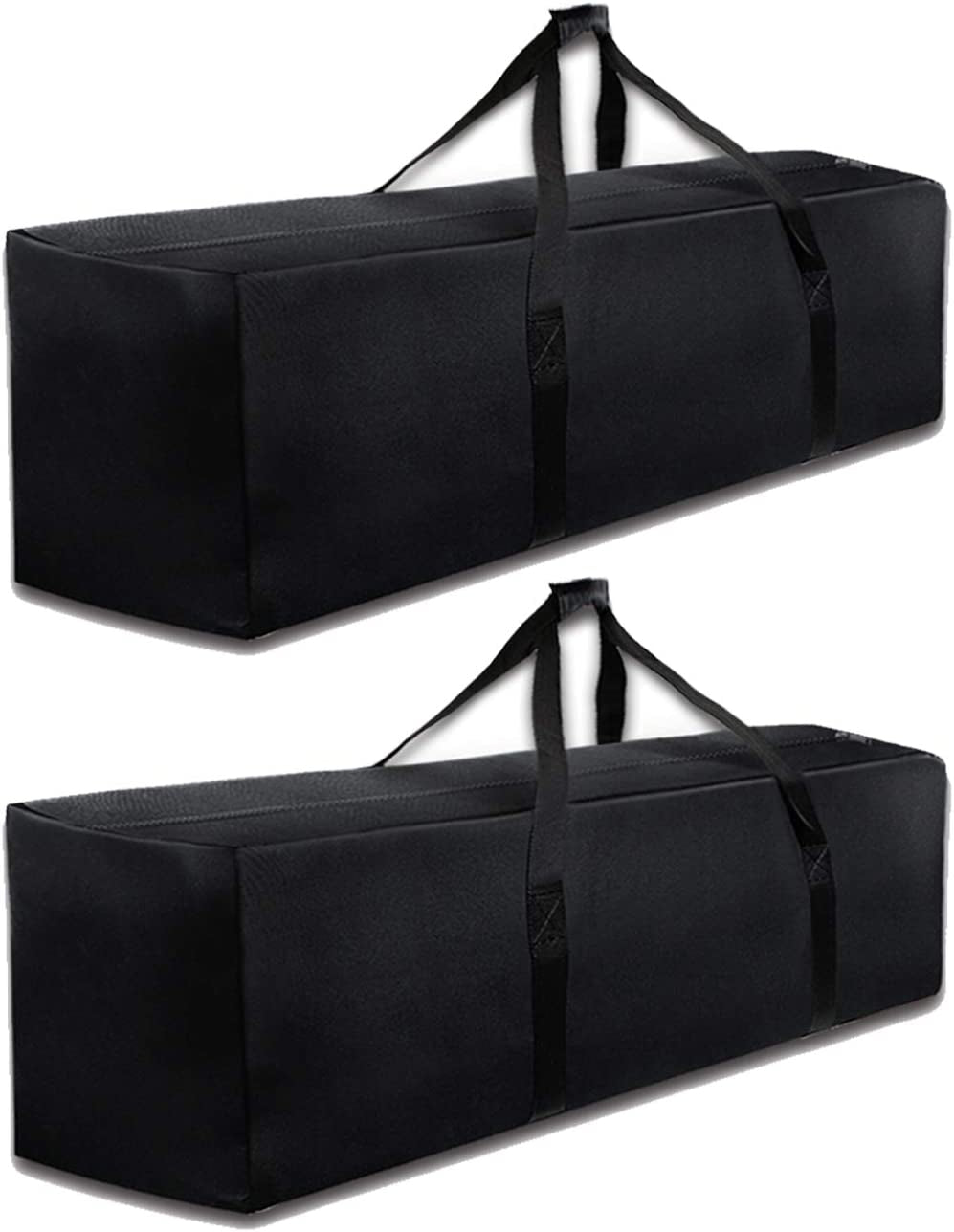 Sports Duffle Bag - Extra Large Travel Duffel Luggage Bag with Upgrade Zipper, Sturdy & Water Resistant, Black (Black 47Inch 2Pack)