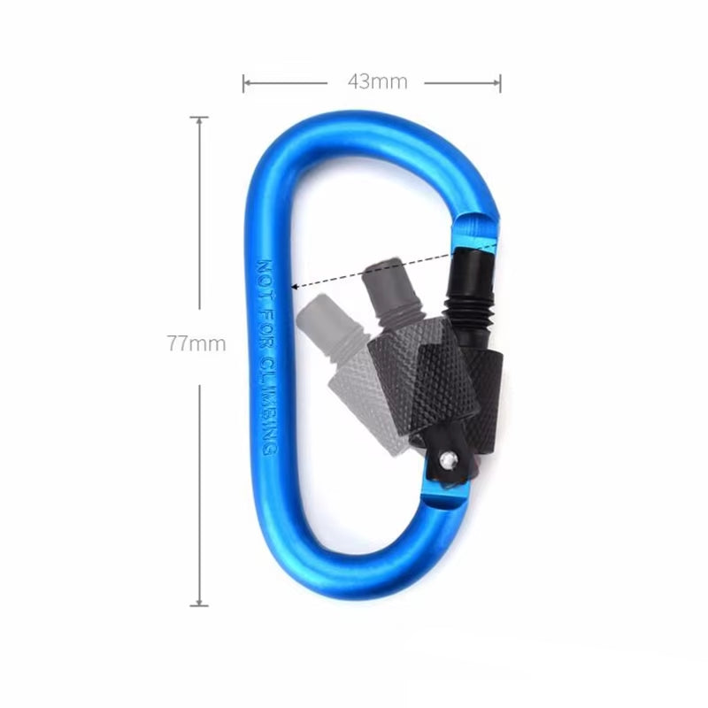 Carabiner Clips with Screw Gate 4Pcs Carabiners Hiking Clips with 7.5Mm Diameter Aluminum Rod EDC Outdoor Camping Equipment Hook