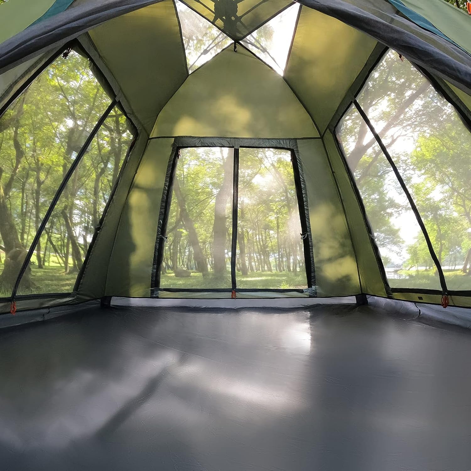 Waterproof Family Tent with Removable Rainfly and Carry Bag Waterproof Windproof Pop up Tent with Stakes for Camping Traveling Backpacking Hiking Outdoors