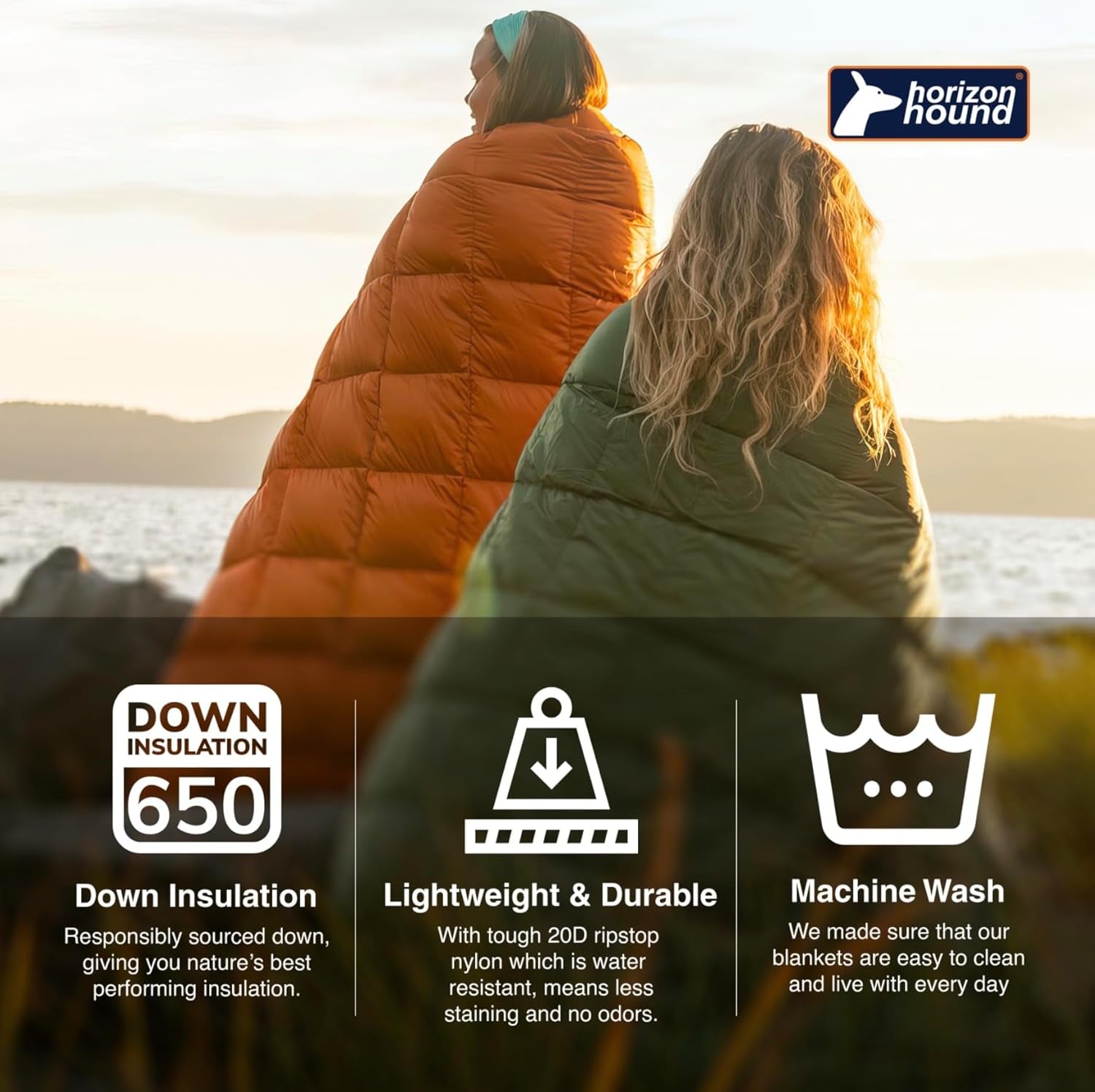 down Camping Blanket - Outdoor Travel Quilt | Sustainable, Insulated, Lightweight & Warm Gear for Sleep, Camping, Stadium, Hiking & Festivals | Water Resistant, Packable & Compact