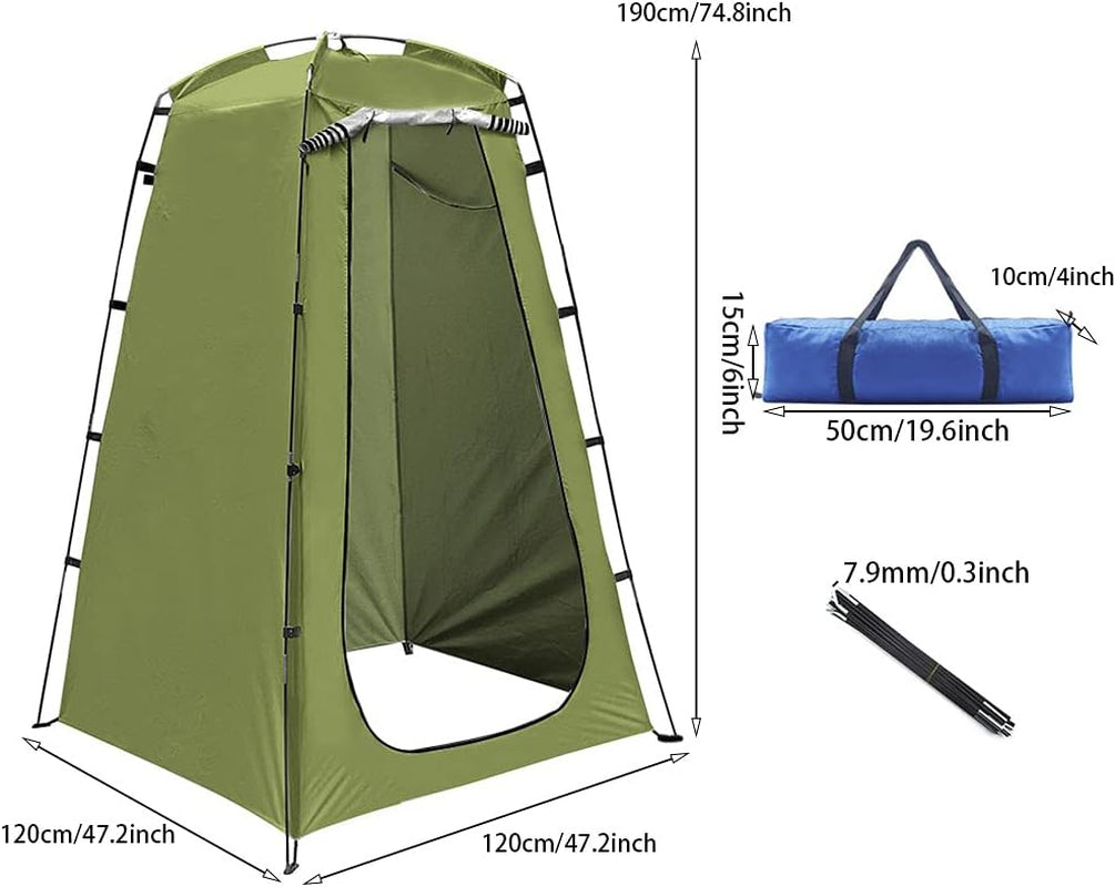 Privacy Tent,Foldable Toilet Tent Changing Room Portable Outdoor Shower Tent for Camping Beach(Green)
