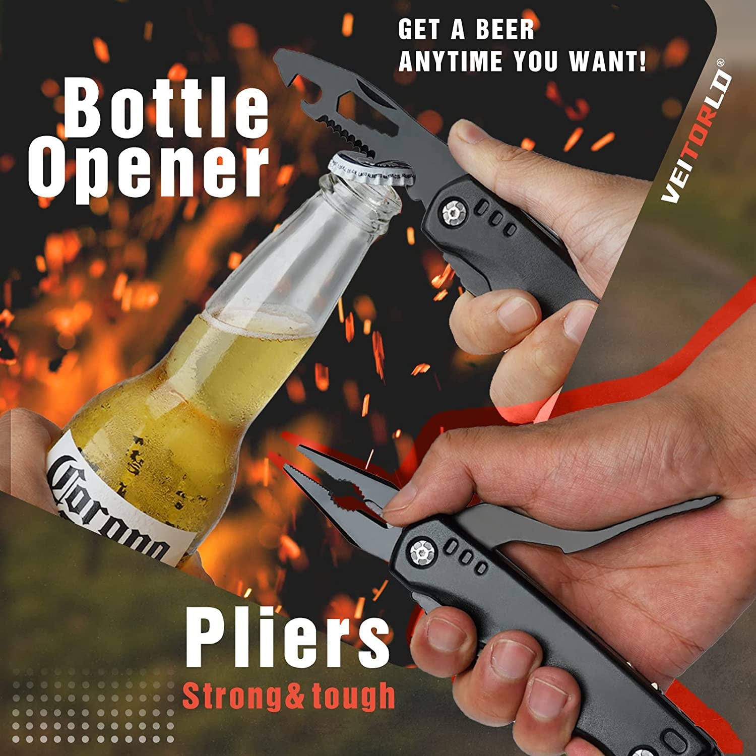 Christmas Stocking Stuffers, Gifts for Men Dad, Anniversary Birthday Gifts Idea for Him Husband Boyfriend, All in One Tools Hammer Multitool, Camping Hunting Hiking Xmas Presents, Cool Gadget