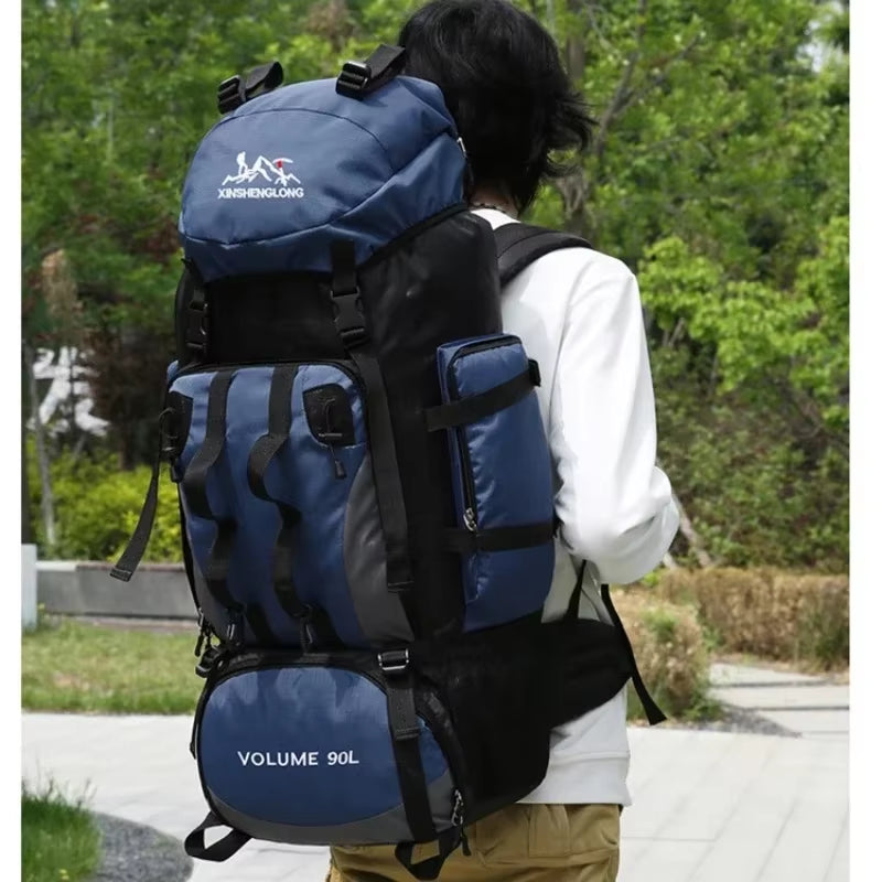 90L Waterproof Hiking Camping Backpack Trekking Bag Rucksack Large Capacity Travel Outdoor Sports Bags Camping Equipments